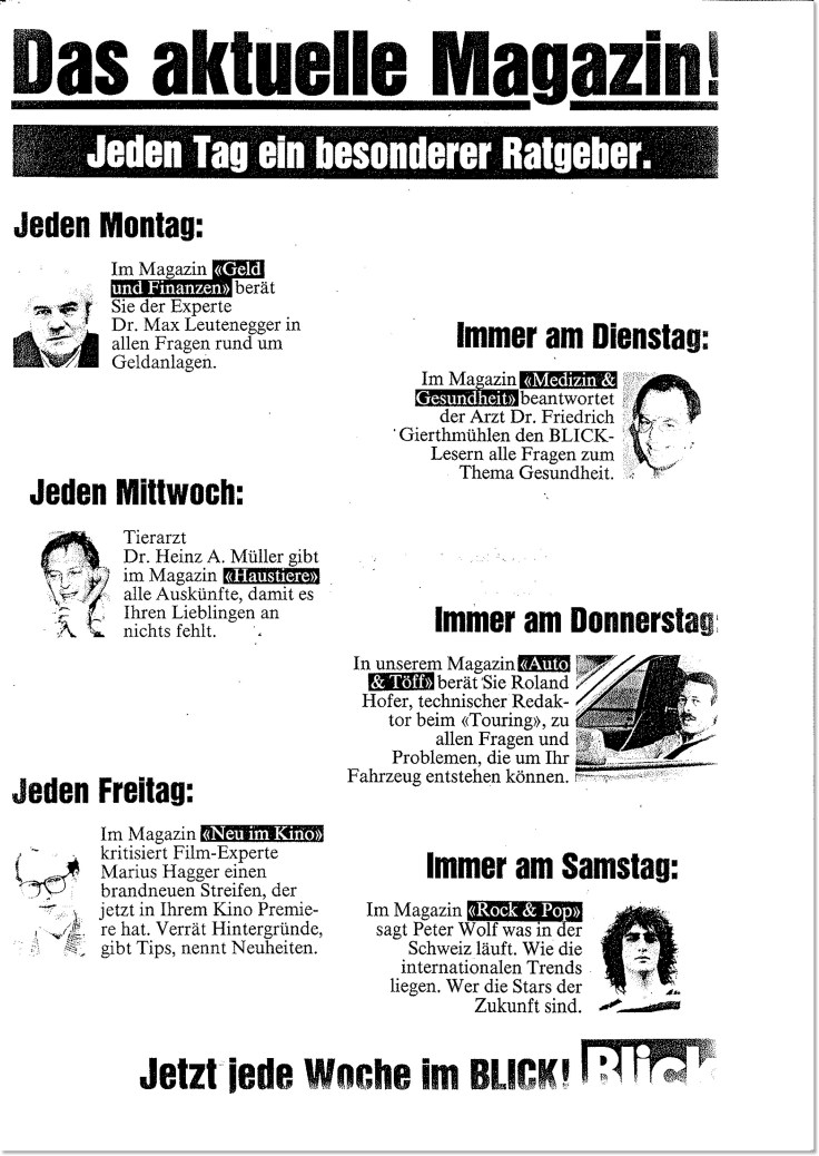 Rock und Pop im Blick Page Inserat