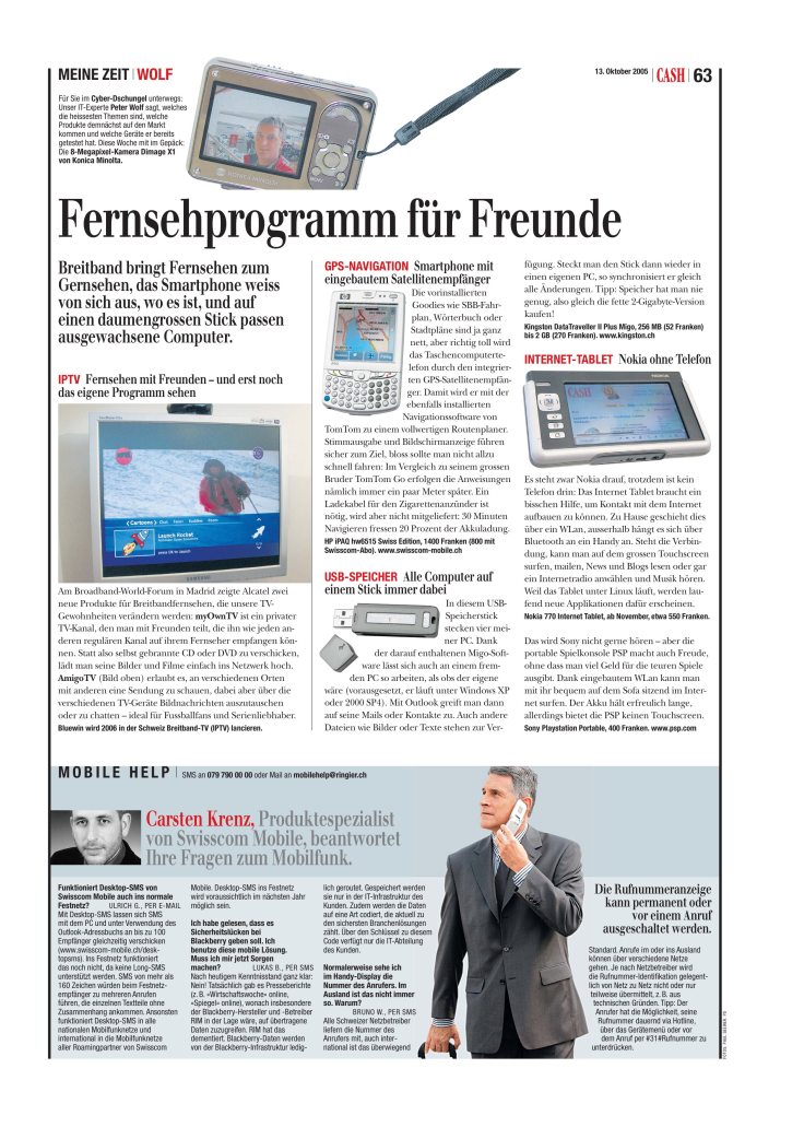 Fernsehprogramm für Freunde