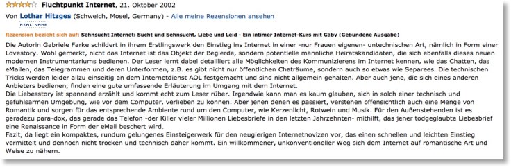 Sehnsucht Internet bei Amazon  19.29.16