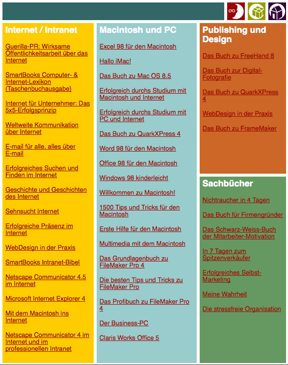 SmartBooks Verlagsprogramm 1999