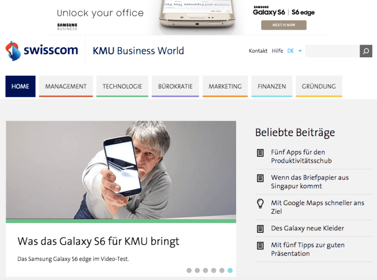 Was das Galaxy S6 für KMU bringt