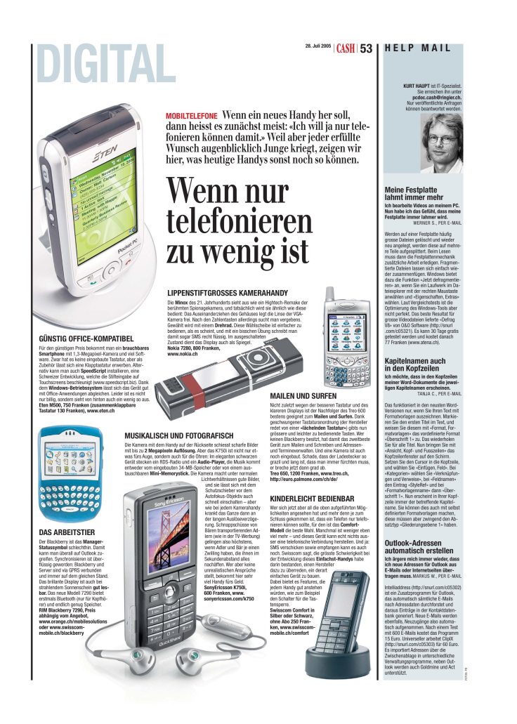 Wenn nur telefonieren zu wenig ist