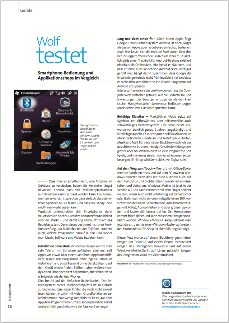 Wolf testet Smartphone Bedienung Dialogue 0309