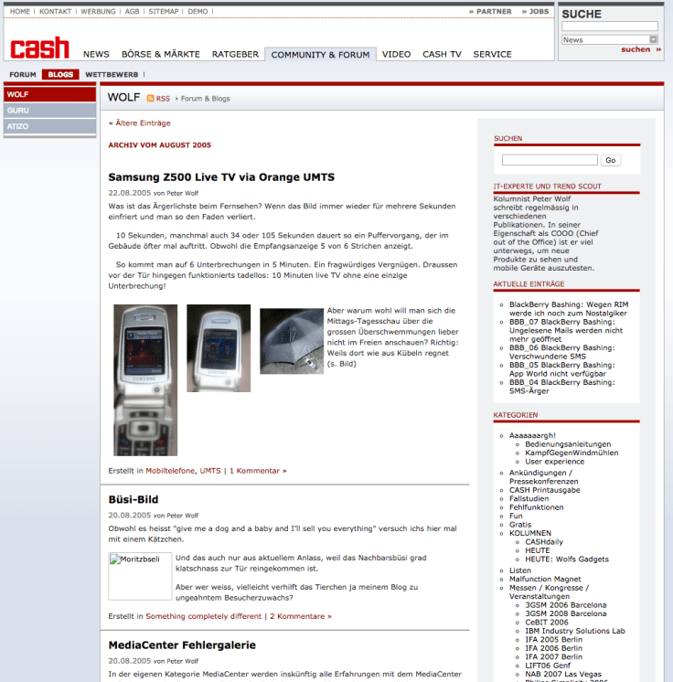 CashBlog 2005